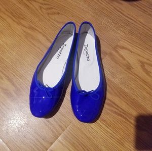 Bright Blue Repetto Paris Ballet Flats